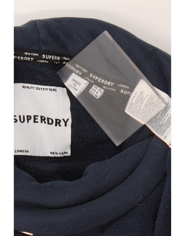 Felpa con grafica oversize da donna SUPERDRY UK 10 piccola blu navy