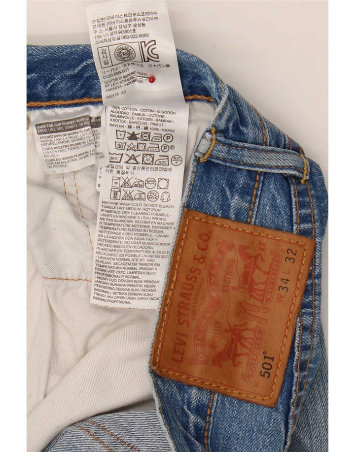 Levi's Uomo 501 Jeans dritti W34 L32 Cotone Blu