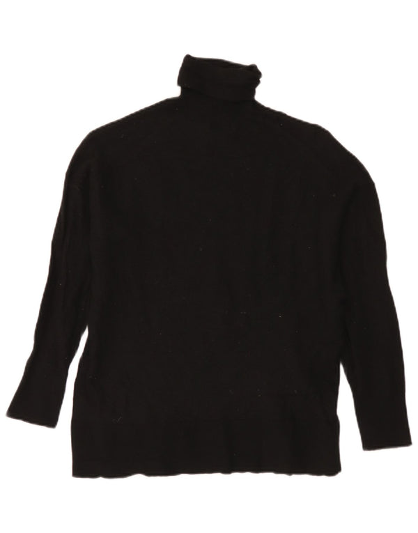Maglione maglione da donna a collo alto Massimo Dutti UK 14 lana nera media