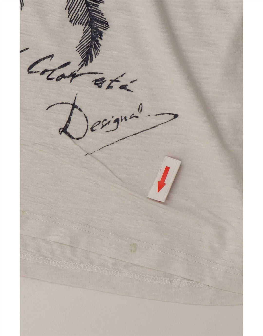 Desigual Maglietta grafica da donna Top UK 16 Large Bianca