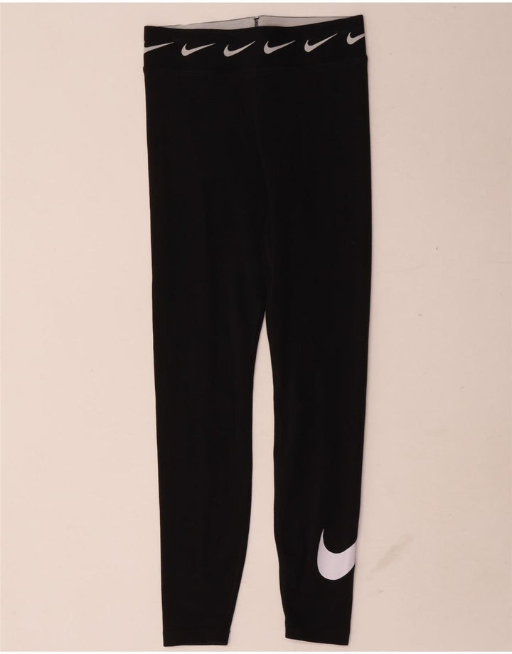 Leggings grafici da donna Nike UK 8 piccoli in cotone nero