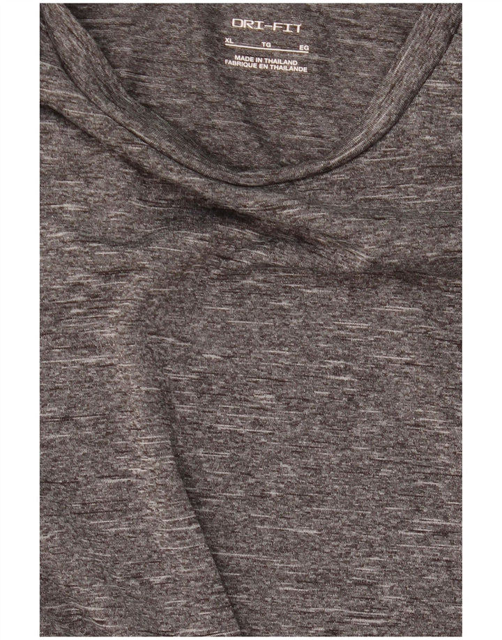 Top Nike Dri Fit da uomo a maniche lunghe XL grigio screziato