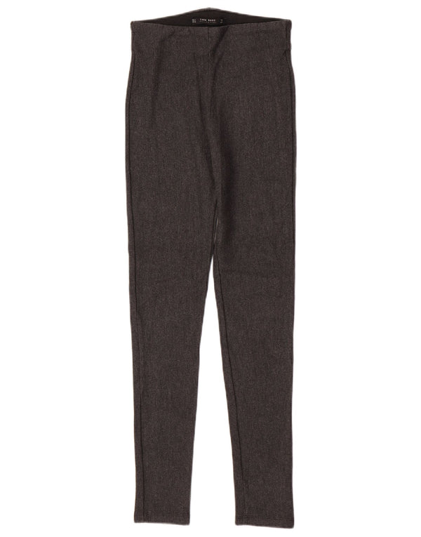 Leggings Zara da donna UK 8 Small in viscosa spinata grigia