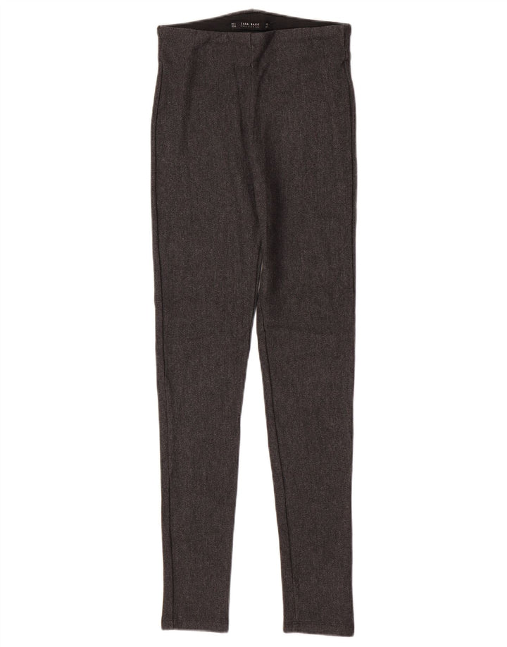 Leggings Zara da donna UK 8 Small in viscosa spinata grigia