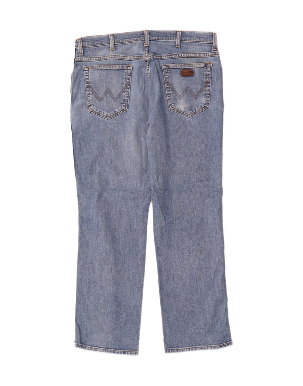 Jeans dritti elasticizzati Texas Wrangler da uomo W36 L30 cotone blu
