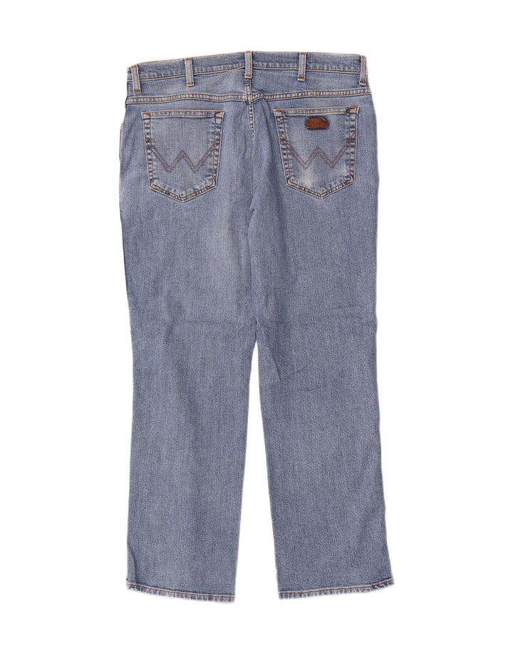 Jeans dritti elasticizzati Texas Wrangler da uomo W36 L30 cotone blu