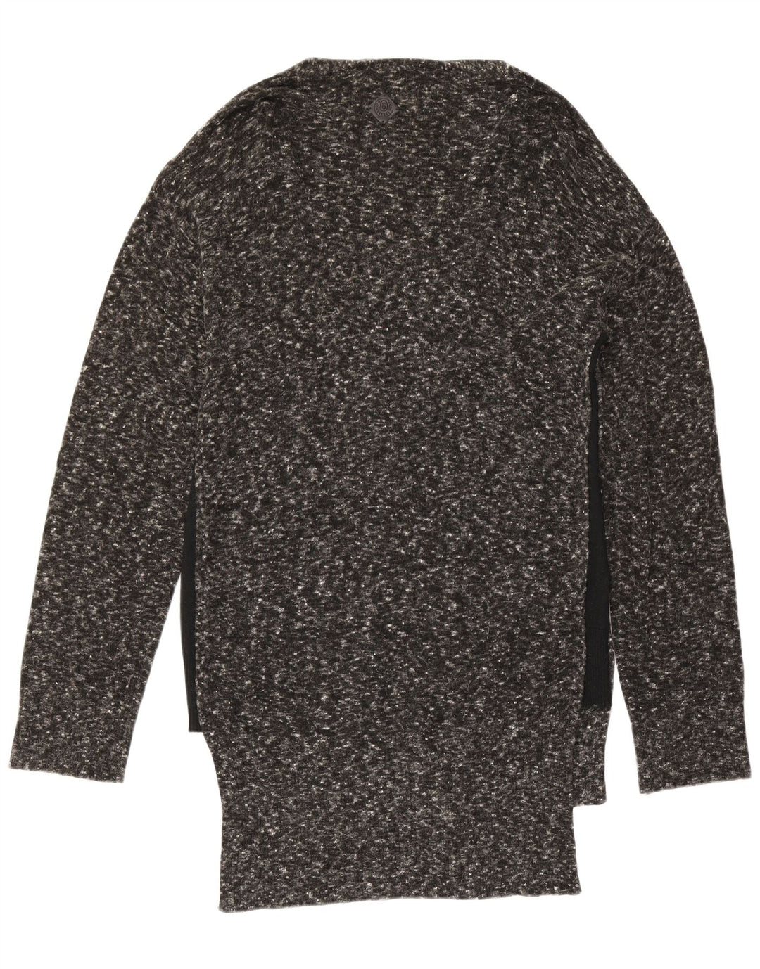 Maglione cardigan oversize lungo da donna Diesel UK 10 piccolo grigio chiazzato