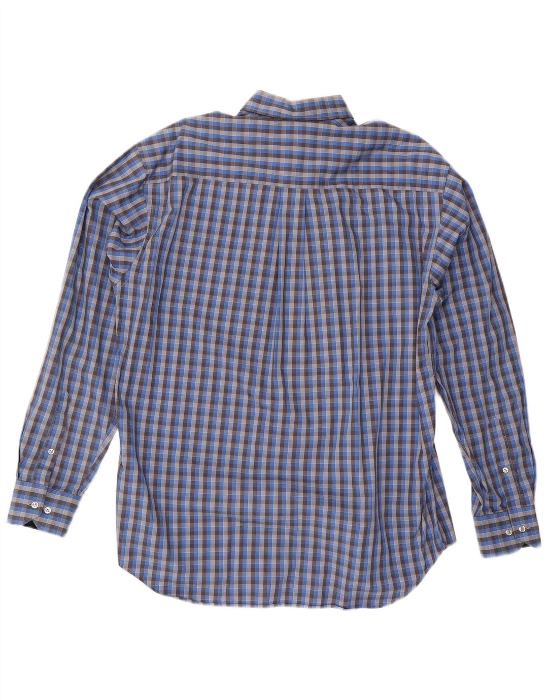 Camicia da uomo Adidas taglia 41 cotone a quadri blu medio