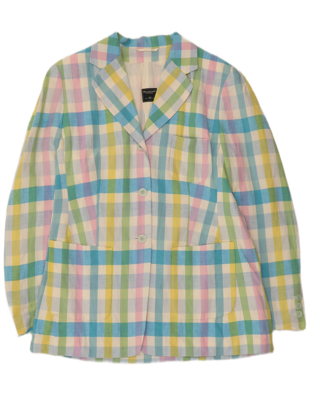 WELLINGTON Womens Longline Blazer Jacket EU 40 Medium Multicoloured