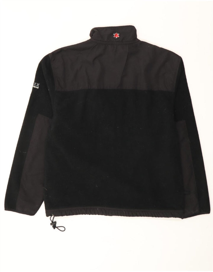 IZOD Mens Fleece Jacket UK 38 Medium Black Colourblock Polyester Vintage Izod and Second-Hand Izod from Messina Hembry 