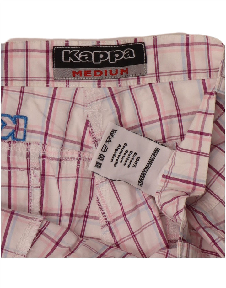 Pantaloni Kappa da donna con grafica Capri medi W30 L19 cotone a quadri viola