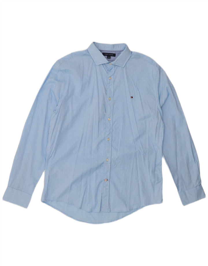 TOMMY HILFIGER Camicia Grant Fit da uomo grande blu a rombi/cotone diamante