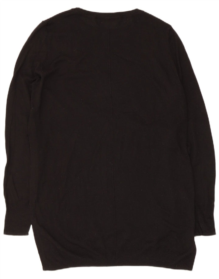 Maglione Zara da donna con scollo a barchetta UK 12 viscosa nera media