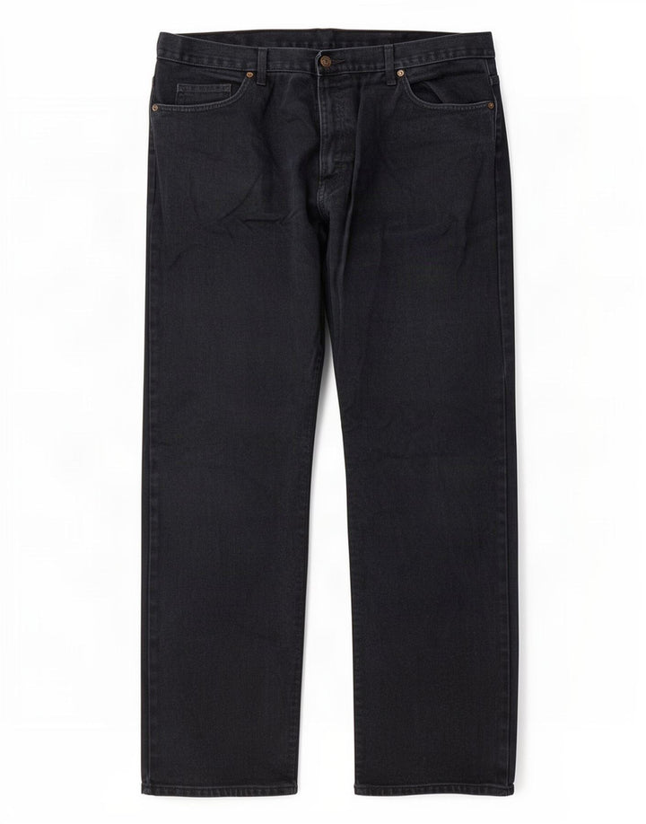 Jeans dritti da uomo Marks & Spencer W38 L33 cotone nero