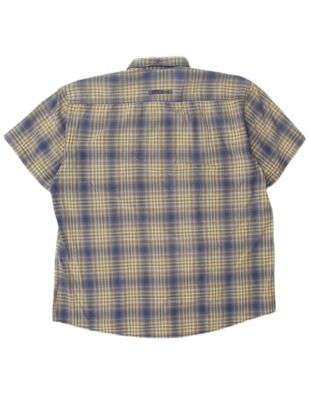 CAMEL ACTIVE Camicia da uomo a maniche corte vestibilità regolare XL blu a quadri