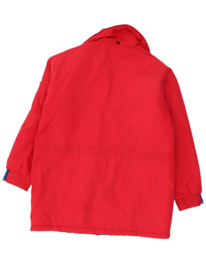 Giacca a vento vintage da donna UK 14 grande rossa