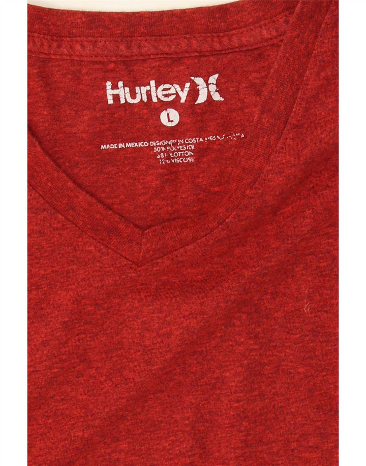 T-shirt da uomo Hurley Top grande in poliestere chiazzato rosso