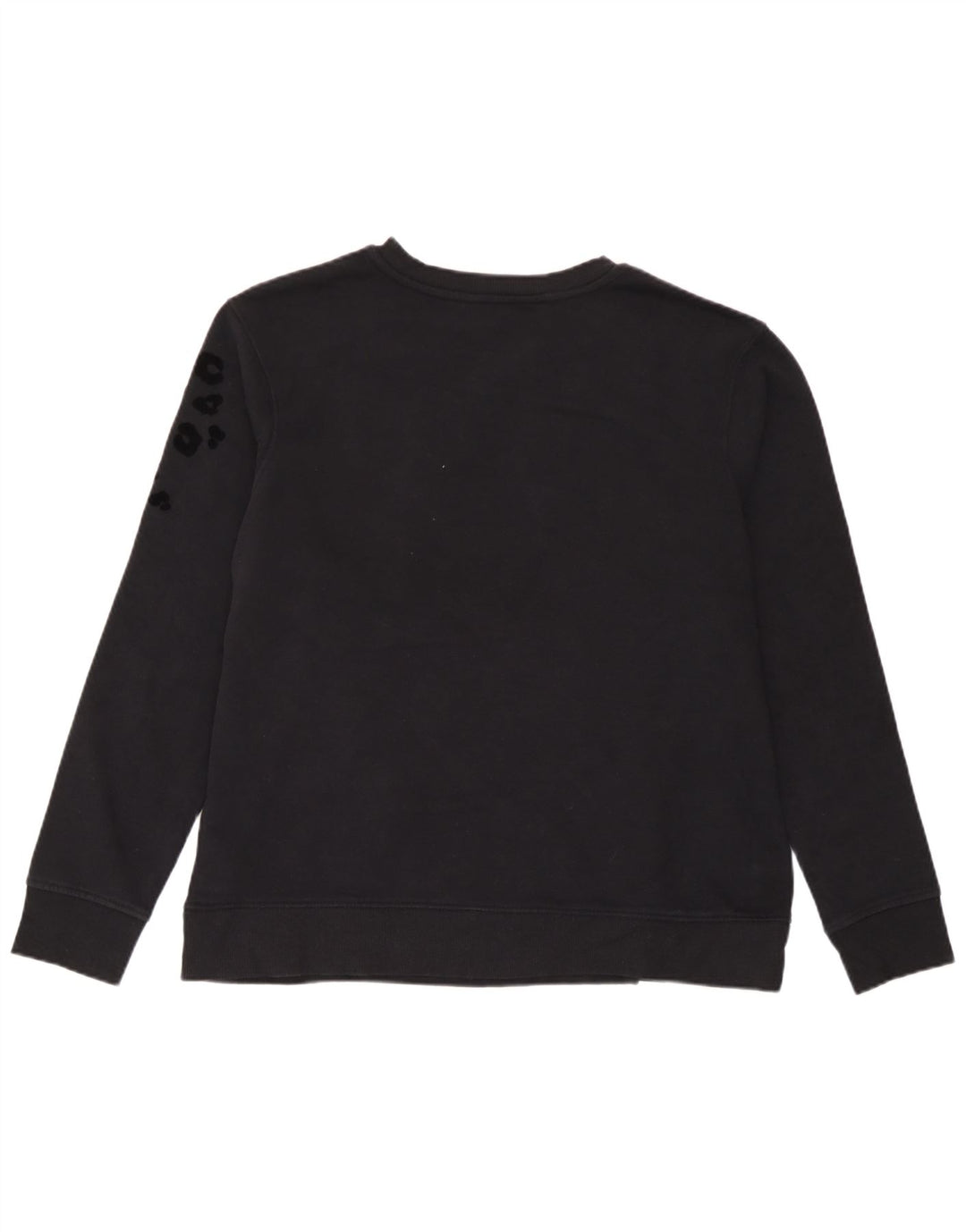 Felpa da donna Marks & Spencer Jumper UK 14 Medium Black Animal Print