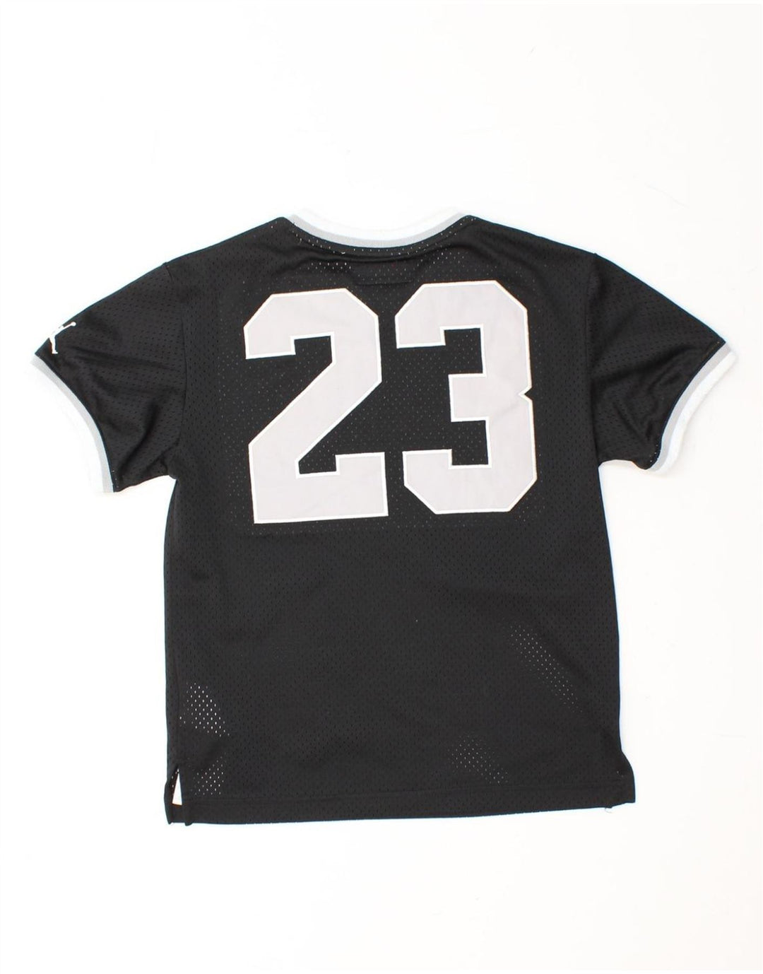 JORDAN Boys Graphic T-Shirt Top 8-9 Years Small  Black Polyester