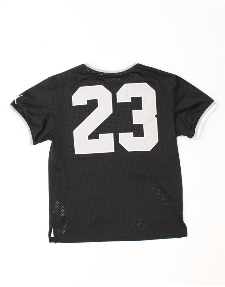 JORDAN Boys Graphic T-Shirt Top 8-9 Years Small  Black Polyester