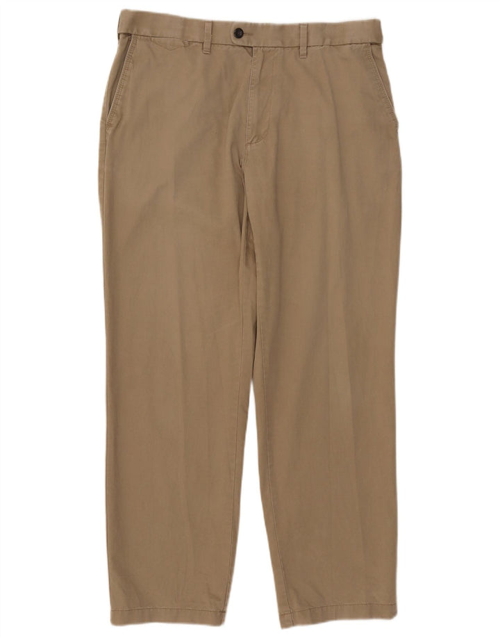 Pantaloni da abito vestibilità regolare da uomo Marks & Spencer W36 L31 cotone beige