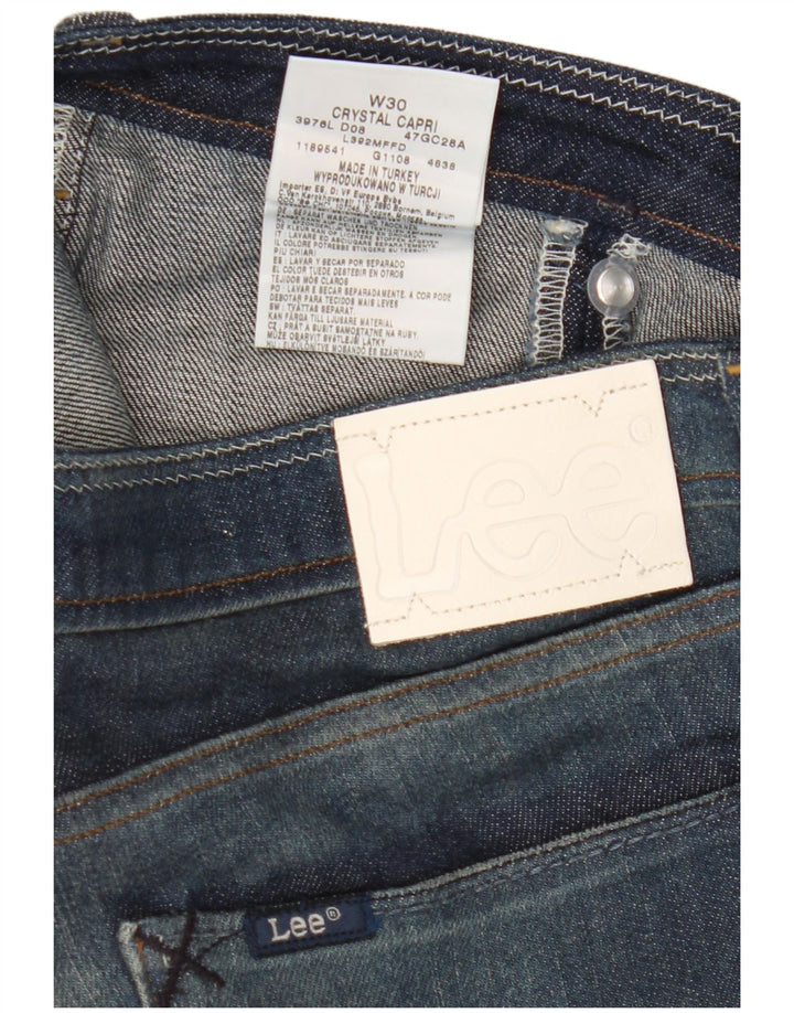 Jeans Lee Crystal Capri da donna W30 L16 cotone blu navy
