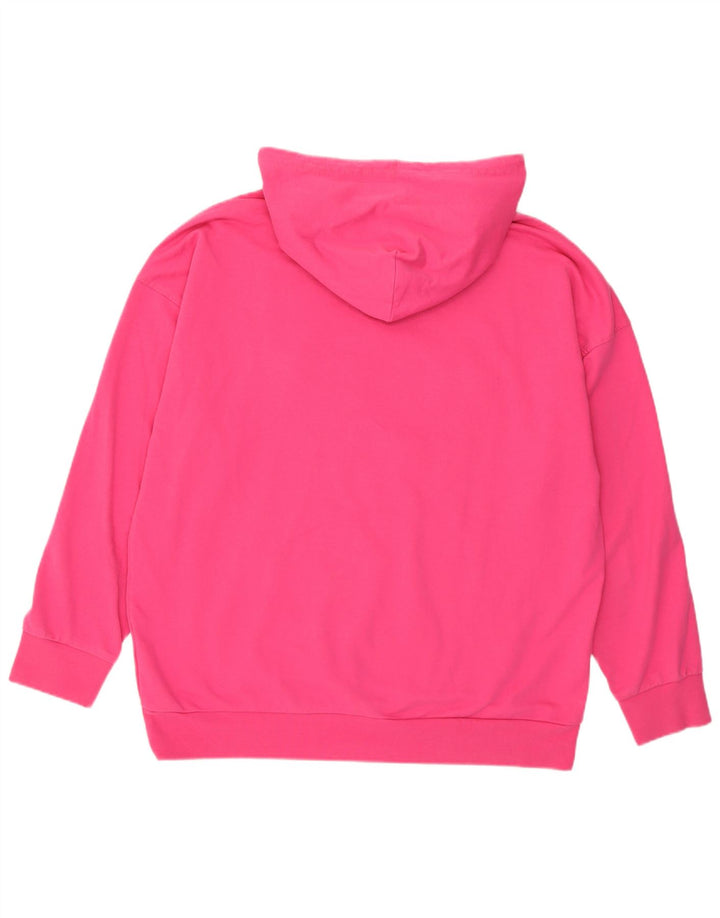UMBRO Maglione con cappuccio grafico oversize da donna UK 14 Cotone rosa medio
