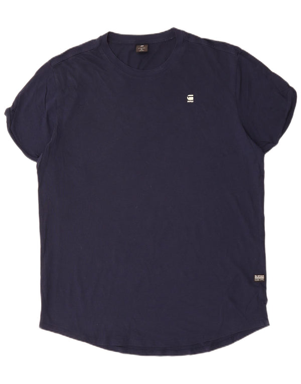 T-shirt da uomo G-STAR Top XL in cotone blu navy