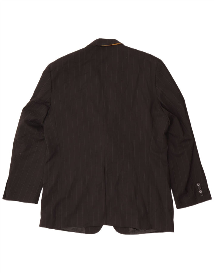 Giacca blazer da uomo a 2 bottoni Kartel UK 44 2XL poliestere gessato nero