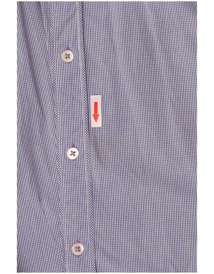 Camicia da uomo Ted Baker taglia 6 2XL blu navy a quadri