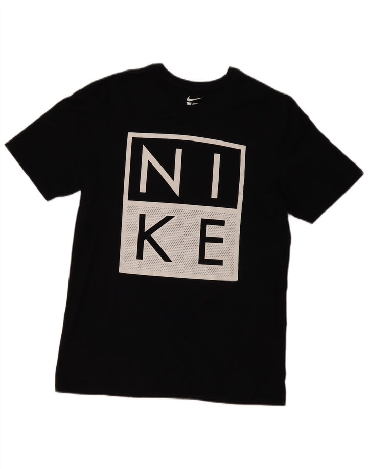 T-shirt grafica da uomo Nike Top in cotone nero medio