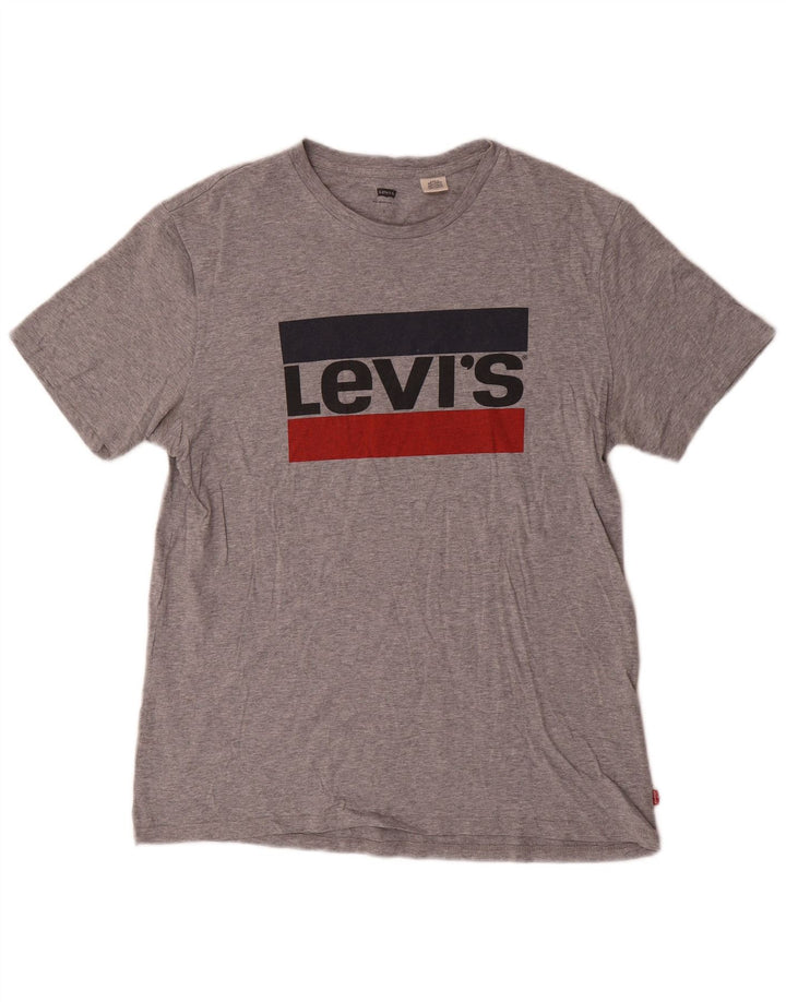 T-shirt grafica da uomo Levi's Top grande grigio screziato