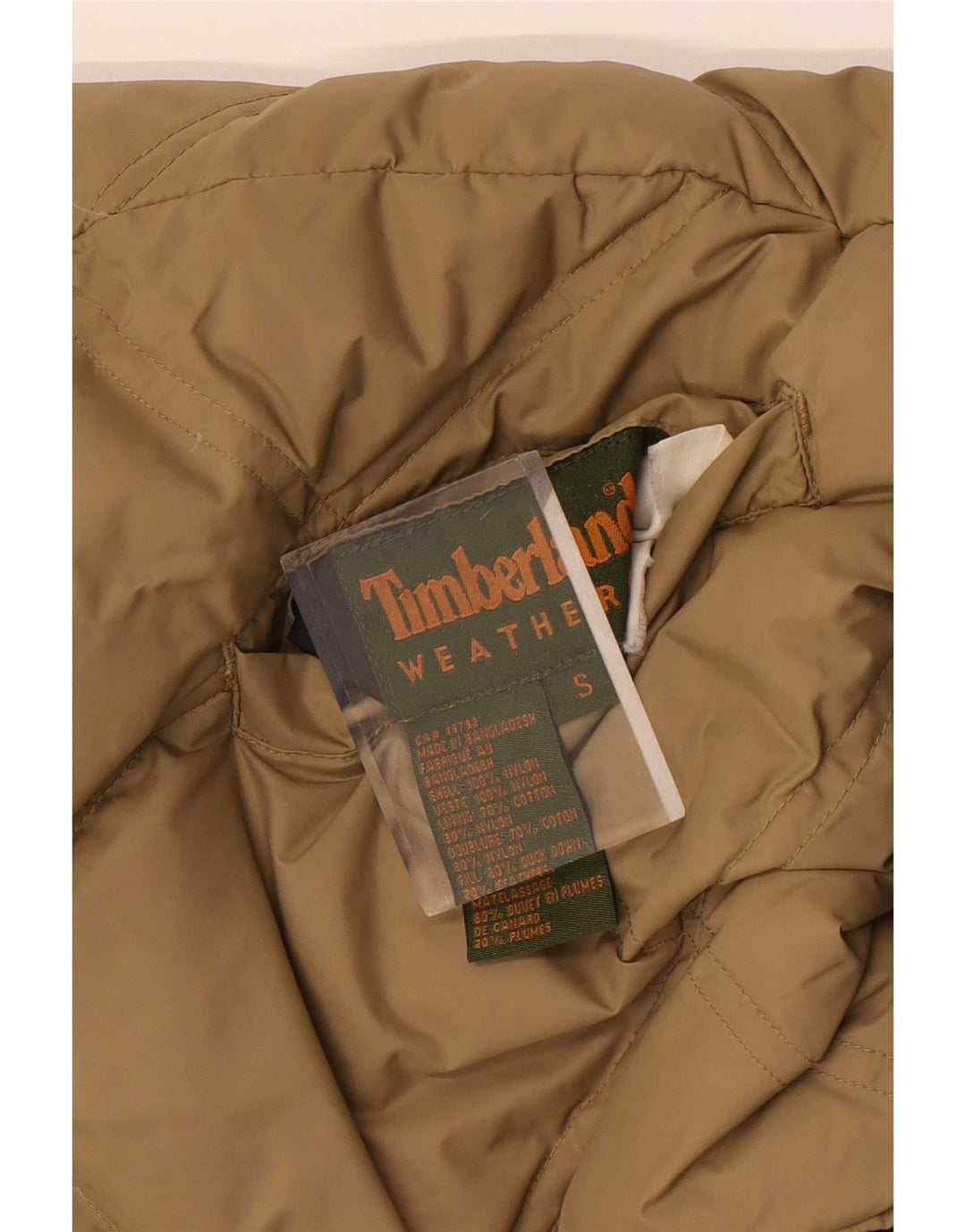 Gilet imbottito reversibile da uomo Timberland UK 36 piccolo nylon marrone