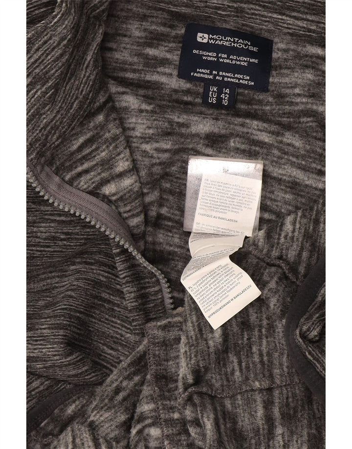 Giacca in pile da donna Mountain Warehouse UK 14 Large Poliestere screziato grigio