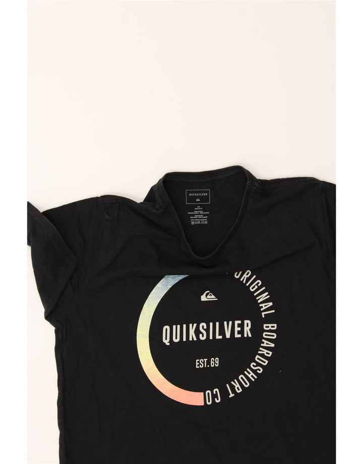 QUIKSILVER Womens Regular Fit Graphic T-Shirt Top UK 14 Medium  Black Vintage Quiksilver and Second-Hand Quiksilver from Messina Hembry 