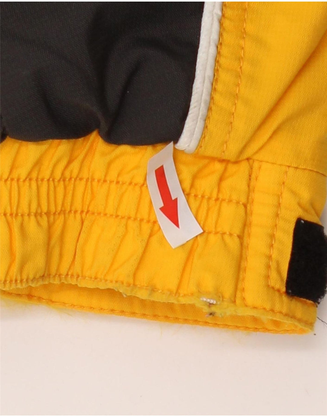 Giacca da sci impermeabile da uomo vintage IT 48 color block giallo medio