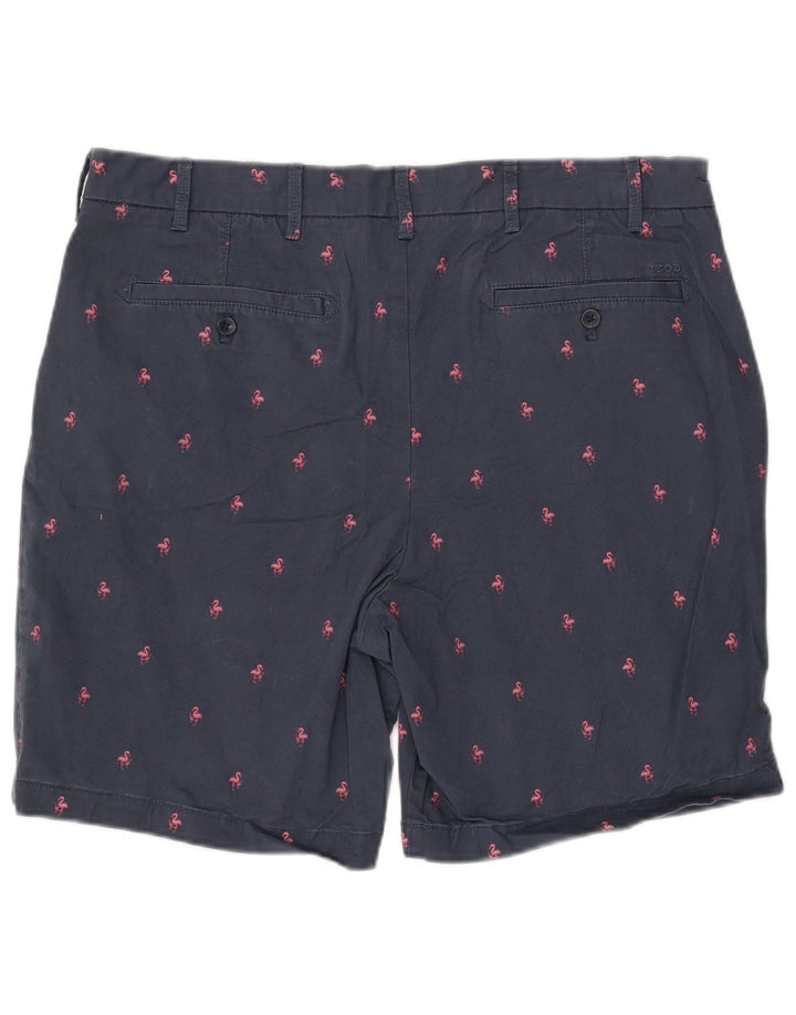 Pantaloncini chino da uomo con motivo astratto acqua salata IZOD W38 XL blu navy