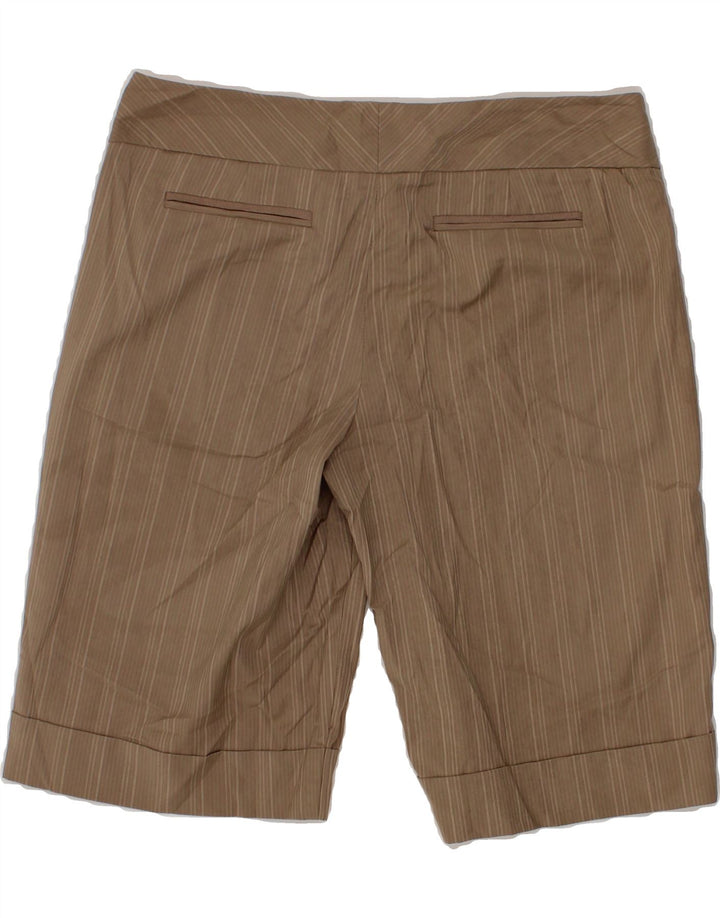 MOSSIMO Womens Chino Shorts US 8 Medium W30  Brown Striped Polyester Vintage Mossimo and Second-Hand Mossimo from Messina Hembry 