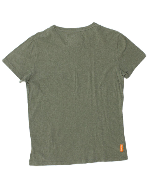 T-shirt da uomo Superdry Top Small in cotone verde