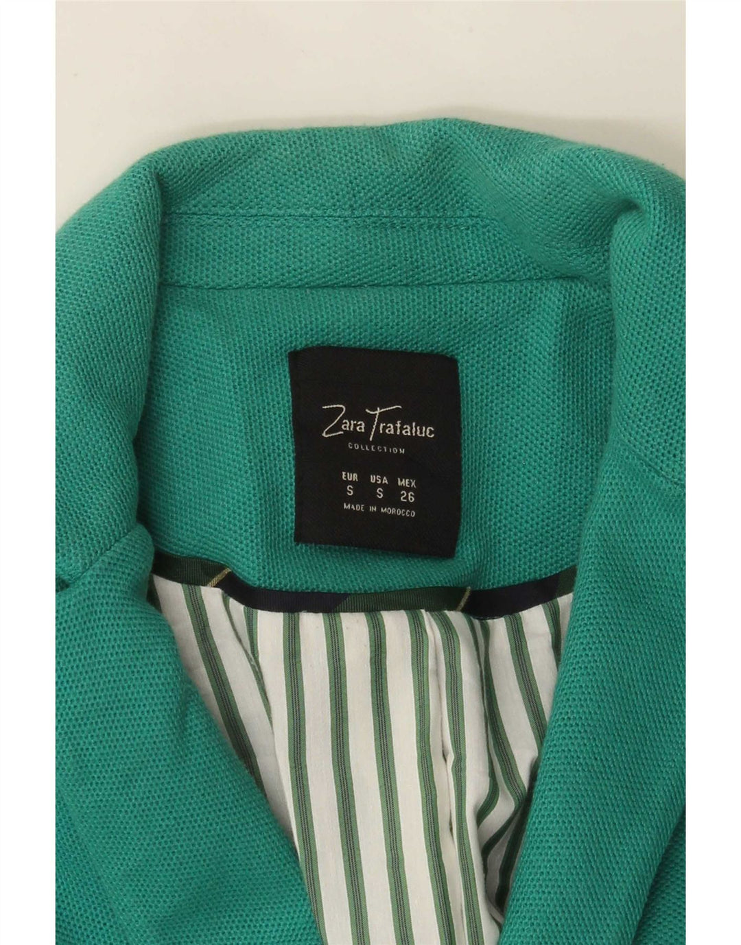 Giacca blazer corta a 2 bottoni da donna Zara UK 10 piccola blu
