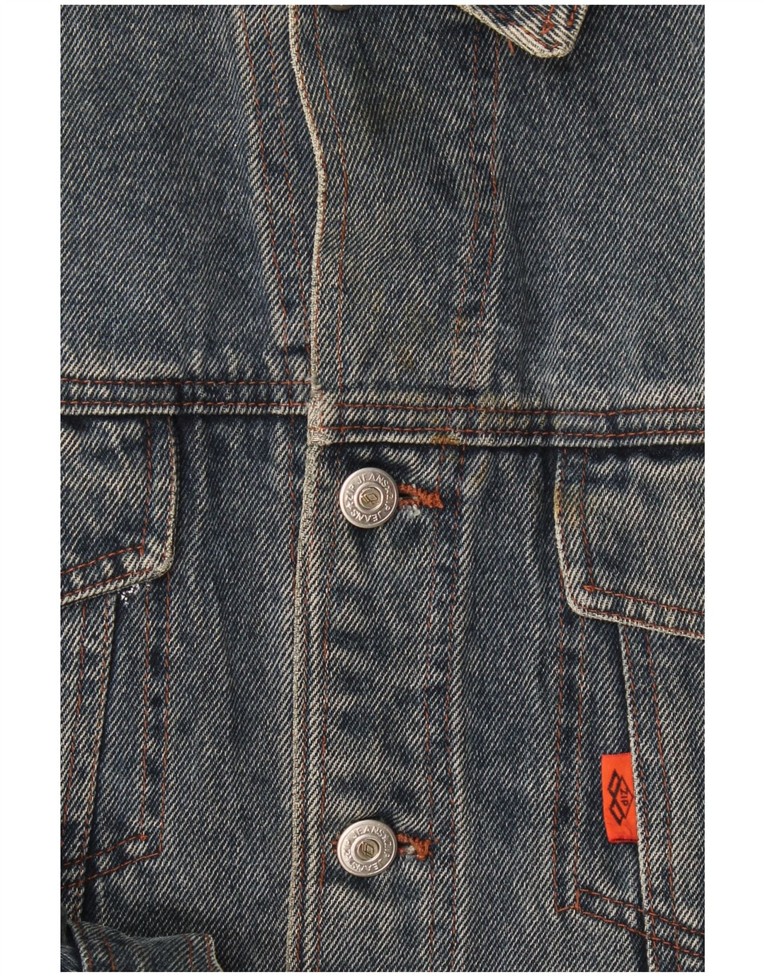 Giacca in denim da uomo con zip UK 40 grande blu
