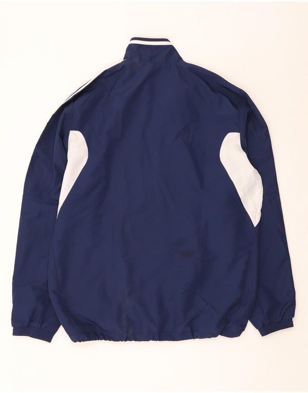 Giacca da ginnastica da uomo Adidas Large in poliestere color block blu navy
