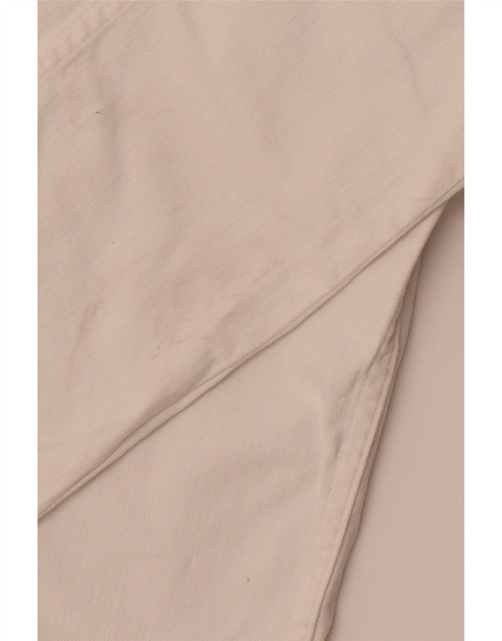 CREW CLOTHING Pantaloni casual slim da donna UK 12 Medium W30 L29 Bianco