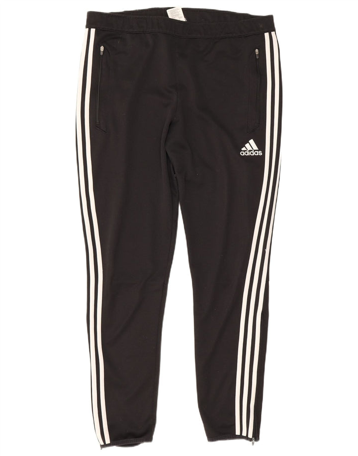 Pantaloni da tuta Adidas Climacool da uomo grandi in poliestere color block nero