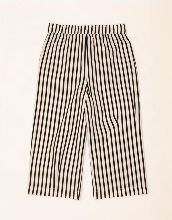Pantaloni capri a vita alta Trafaluc da donna Zara grandi W30 L22 a righe nere
