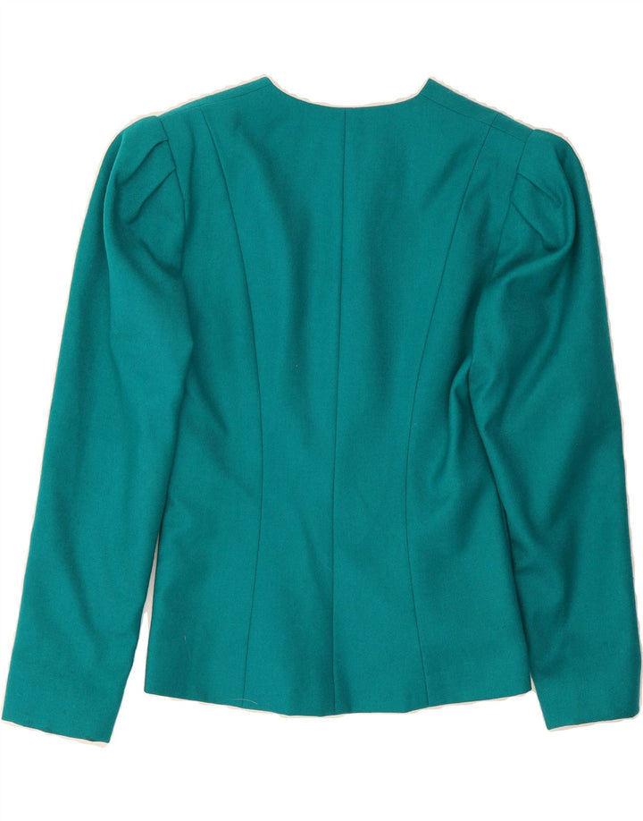 VINTAGE Womens Double Breasted Blazer Jacket UK 10 Small Turquoise Vintage Vintage and Second-Hand Vintage from Messina Hembry 