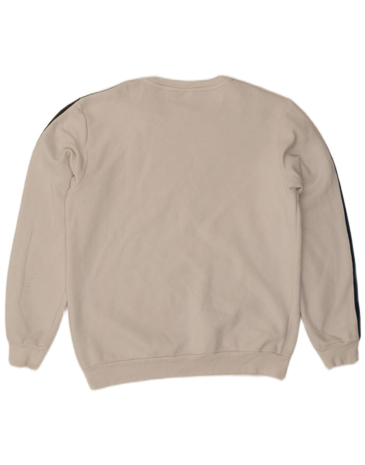 Felpa Adidas Uomo Maglione Cotone Bianco Medio