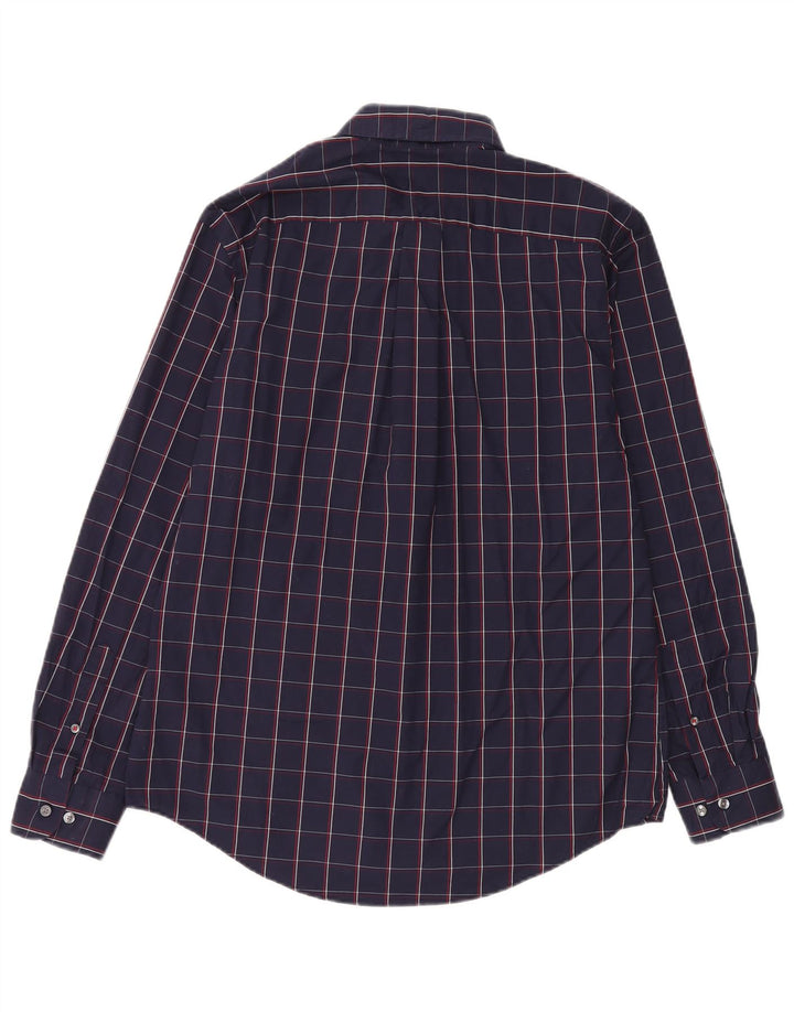 Camicia da uomo Tommy Hilfiger grande cotone a quadri blu navy