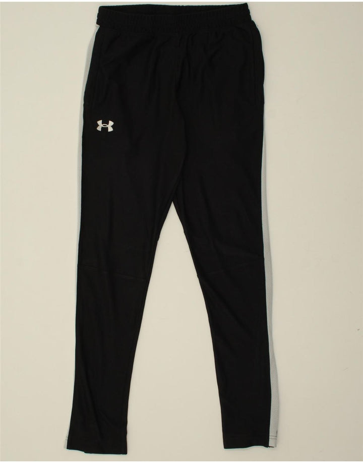 UNDER ARMOUR Mens Tracksuit Trousers Small  Black Colourblock Polyester Vintage Under Armour and Second-Hand Under Armour from Messina Hembry 