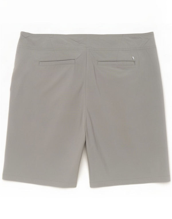 Pantaloncini chino da golf da donna Izod US 14 XL W34 Rayon grigio